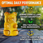 BioVit L Tyrosine Gummies - Activated Amino Acid L Tyrosine Supplement - Natural Focus, Mood and Energy Supplement for Kids & Adults - L-Tyrosine 1000MG per Serving, 500MG per Gummy - 60 Vegan Gummies