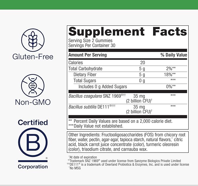 Metagenics UltraFlora 3 in 1 Daily Probiotic & Postbiotic Gummies - Shelf-Stable for Adults & Kids - Supports Gut Health, Healthy Gut Flora & Immune Support* - 60 Gummies