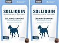 Nutramax Solliquin Calming Support for Dogs, Behavioral Health Supplement with L-Theanine, Magnolia/Phellodendron, and Whey Protein Concentrate, Soft Chews, 75 Count (Pack of 2)