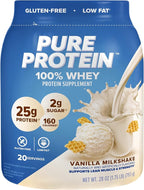 Pure Protein Powder, Whey, High Protein, Low Sugar, Gluten Free, Vanilla Cream, 1.75 lbs & Bars, High Protein, Nutritious Snacks to Support Energy, Low Sugar, Gluten Free