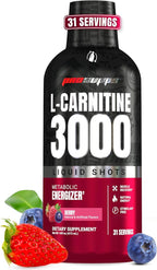 ProSupps L-Carnitine Liquid 3000, Stimulant-Free Liquid Shots for Men & Women - Clean Workout Drink for Energy, Performance & Muscle Recovery - No Sugar, No Carbs - 31 Servings, Berry