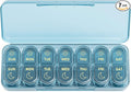 Daviky Weekly Pill Organizer 2 Times a Day, 7-Day AM PM Medicine Case, Travel-Friendly Pill Box for Fish Oils, Vitamins & Supplements