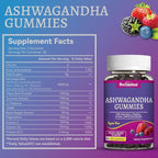 Ashwagandha Gummies 3000mg - Stress Relief & Increased Energy - Ashwagandha Supplements for Women & Men - Natural Mixed Berry Flavor (120 Count)