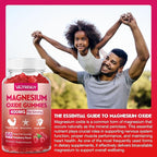 Magnesium Oxide Gummies 400mg for Adults & Kids – High Absorption Stress Relief, Muscle Relaxation – Vegan, Non-GMO, Raspberry Flavor – 120 Count