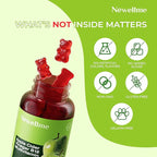NEWELLME ACV Gummies with the Mother & B12 – Sugar-Free, Great-Tasting Vegan Gummies for Digestion, Metabolism & Daily Energy Support, 120 Count