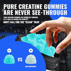 Natures Aid Creatine Monohydrate Gummies (5g) – Pre-Workout Energy & Muscle Growth Support for Men & Women | Blueberry Electrolyte Gummies (135 Count)