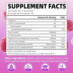 Pack of 2 Myo-Inositol & D-Chiro Inositol Gummies, 40:1 Ratio Inositol Supplement with Vitamin D3, Magnesium Glycinate, Folate & Zinc, for Female Health & Wellness, Raspberry Flavor, 120 Count