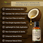 USDA Certified Organic Fractionated Coconut Oil, for Aromatherapy Relaxing Massage, Carrier Oil for Diluting Essential Oils, Hair & Skin Care Benefits, Moisturizer & Softener