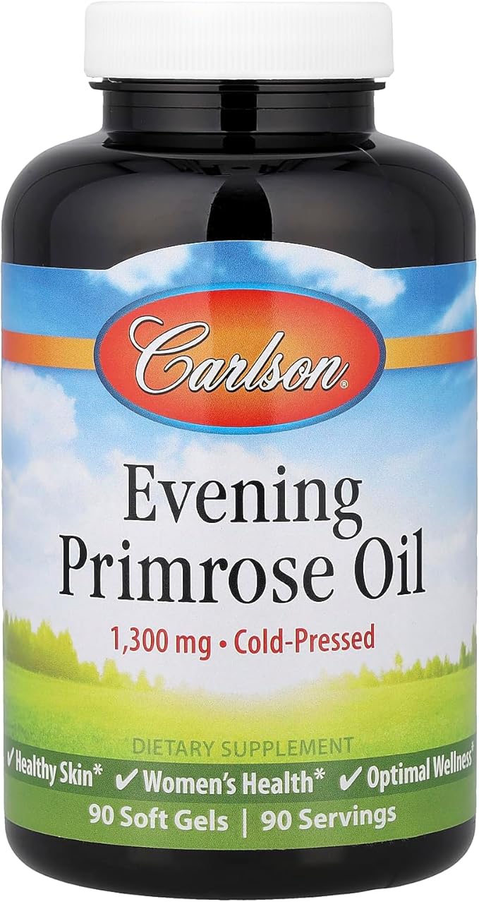 Carlson Labs Golden Primrose Evening Primrose Oil, 1300mg, 90 Softgels