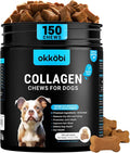 Collagen for Dogs - 150 Chews - Joint, Skin & Coat Supplement with Hyaluronic Acid, Eggshell Membrane & Vitamin C - Daily Hip & Joint Support for Senior Dogs & Puppies - Chicken
