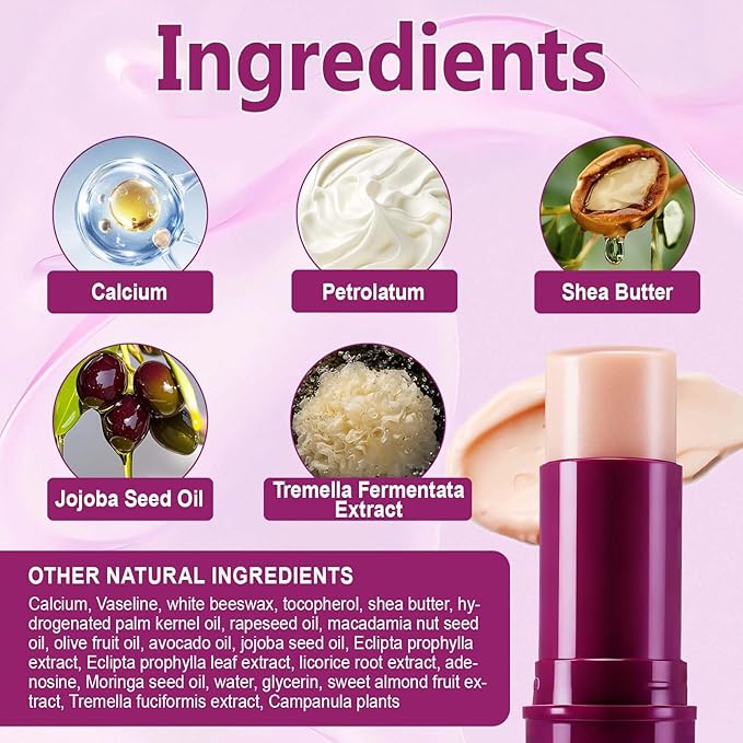 Calcium Enriched Multi Balm Stick, Collagen Moisturizing Stick, Nourishing Calcium Volume Multi-Purpose Balm, Skin Care All In One for Face, Eyes, Neck, Hydrating & Firming For All Skin Type 9g(3)