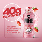 REDCON1 MRE Ready to Drink Protein Shake, Strawberry Shortcake- Lactose Free RTD 40gr Protein Made with Real Whole Food Protein Blends - Easy to Digest Nutritional Shake (12 Pack)
