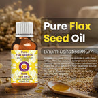 dève herbes Pure Flax Seed Oil (Linum usitatissimum) with Glass Dropper Cold Pressed (Pack of Two) 100ml X 2 (6.76 oz)