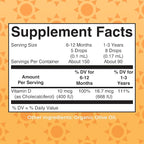 MARYRUTH'S USDA Organic Vitamin D Drops | Vitamin D3 Liquid | Sugar Free | Liquid Vitamin D Drops Immune Support for Infants & Toddlers | VIT D3 | Gluten Free | Non-GMO | 90-150 Servings