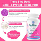 Vaginal Probiotics, PH Balance for Women, 70 Billion CFUs Womens Probiotic for Vaginal health, Urinary, Odor Control, Flor, Ph Balance & Hormone, with Prebiotic & D-Mannose - Shelf Stable, 60 Caps