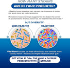 Vital Planet - Vital Flora Probiotics for Women Over 55 Daily Shelf Stable Probiotic 60 Billion CFU, 60 Diverse Strains, 7 Organic Prebiotics, Immune Support and Digestive Health 60 Capsules
