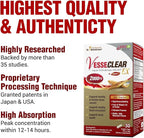 LABO Nutrition VesseCLEAR EX: Nattokinase NSK-SD+Elastin F for Clean & Flexible Blood Vessel. Japan's Most Research Proven, Functional Dose, Acid-Resistant/Delayed Release Capsules