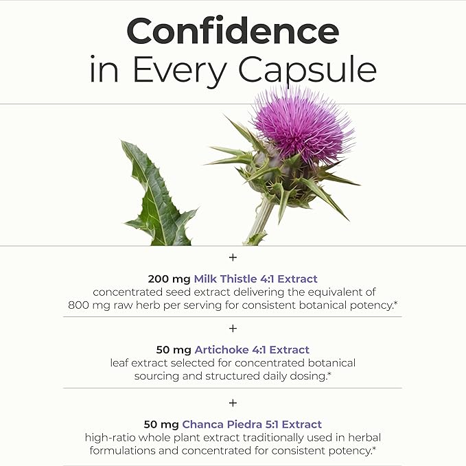 Vimerson Health Liver Cleanse Detox & Repair - Milk Thistle Supplement with Silymarin, Dandelion Root, Artichoke & Zinc for Liver Support, Digestion, Energy with Milk Thistle Extract, 60 Capsules