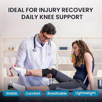 Galvaran Knee Brace with Side Stabilizers for Meniscal Tear Knee Pain ACL MCL Arthritis Injuries Recovery, Breathable Adjustable Knee Support for Men and Women