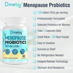 Menopause Supplements for Women, 120 Billion CFU Probiotic, 13-in-1 Herbs Probiotics Complex, for Menopause Relief, Hormone Balance, Hot Flashes, Night Sweats, Mood Swings, Gut & Immunity - 60 Capsule