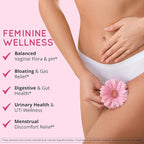 Vaginal Probiotics for Women - ph Balance for Women | 10B CFU - 10 Strains | Cranberry & D-Mannose | BV, Yeast, Flora & Odor Control | Urinary, Gut & Digestive Health Support Pills, 60 Ct