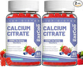 2 Pack Calcium Citrate Gummies, Chewable 1200mg Calcium Gummies for Women & Men, Calcium Supplement for Muscle & Immune Support, High Absorption, Sugar Free, Mixed Berry Flavor, 120 Count