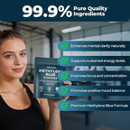 Methylene Blue Gummies, 7mg of Methylene Blue，99.9% Pure, Per Gummy for Sustained Energy,Lifted Mood,Mental Clarity, Pure, Fast-Absorbing,Vegan，30 Gummies