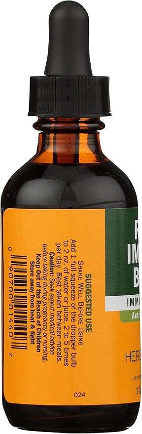 Herb Pharm Organic Rapid Immune Boost: Fast-Absorbing Tincture for Adults, Echinacea Tincture with Goldenseal, Ginger Extract & Elderberry, Immune Support Supplement & Wellness Aid, 2 Oz