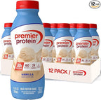 Premier Protein Shake, Vanilla, 30g Protein, No Added Sugar, 24 Vitamins & Minerals to Support Immune Health, 11.5 fl oz, 12 Pack (Packaging May Vary)