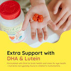 CHILDLIFE ESSENTIALS Multivitamin Gummies for Kids - Children's Vitamins, Kids Multivitamins with DHA, Sugar Free - Natural Strawberry, 90 Count