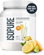 Isopure Clear Whey Isolate Protein Powder, Lactose Free, Gluten Free, Naturally Flavored, Citrus Lemonade, 20g Protein Per Serving, 14.1 Oz, 16 Servings (Packaging May Vary)