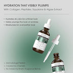 Advanced Clinicals Collagen Serum For Face | Visible Anti Aging Collagen Peptide Serum + Hyaluronic Acid Moisturizer Improves Look Of Wrinkles, Dry Skin, & Fine Lines, No added Fragrance, 2-Pack