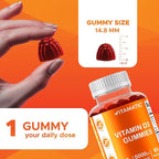 Vitamatic Vitamin D3 Gummies – 5000 IU Per Gummy | 60 Gummies per Bottle | Pack of 2 (Total 120 Count) Great Taste | Supports Bone, Teeth, Mood, Joint & Immune Health
