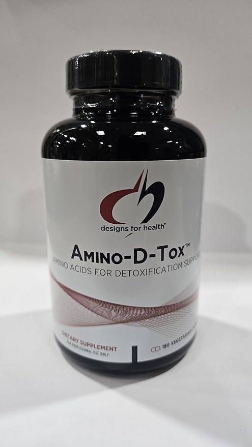 Designs for Health Amino-D-Tox - Amino Acid Detox + Liver Cleanse Support - Supplement Blend with Glycine, Calcium D Glucarate, NAC + More - Non-GMO (180 Capsules)
