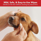 NOVEHA Pet Wipes - Formulated Pet Wipes - for Facial and Finger Folds, Underarms - 3" x 2" Size (300 Counts)