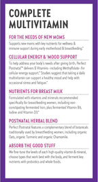 New Chapter, Postnatal Vitamins Lactation Supplement, Complete Multivitamin with Fermented Vitamin D3 + B Vitamins, Made with Organic Vegetables & Herbs, Non-GMO Ingredients, 96 Count
