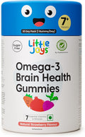 Little Joys Omega-3 (DHA) Brain Gummies for Kids. 7-12 Years. 30 Day Pack. Plant Based Omega-3 Supplements. Made with Chicory Root Fiber for Gut Health. Multivitamins Rich. No Sugar.