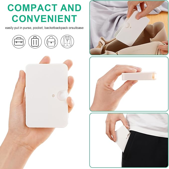 Portable Pill Organizer, 6 Compartments Travel Pill Case for Purse or Pocket -Small Pillbox Dispenser Home Travel Supplement Holder to Hold Medicines, Cod Liver Oil, Supplements (3 Count White)