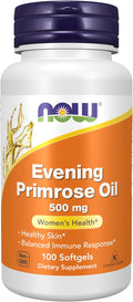 NOW Foods Supplements, Evening Primrose Oil 500 mg with Naturally Occurring GLA (Gamma-Linolenic Acid), 100 Softgels