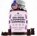 TrueSeaMoss Sea Moss Gummies with Elderberry, Burdock Root & Bladderwrack – for Adults & Kids 4+ – Fruity Flavor – 60 Gummies