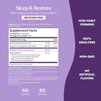 Natrol Sleep & Restore Capsules with Magnesium Glycinate 100mg,GABA,Essential for Your Ultimate Restorative Sleep,Melatonin-Free,30 Day Supply,(Pack of 2)
