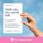 VSL4® Vaginal Health Daily Probiotic Supplement for Women's Health & Urinary Tract Support* – 10B CFU – 4-in-1 Formula with Probiotics, Prebiotic, Cranberry Extract & B+D Vitamins, 30 Capsules