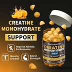 Creatine Monohydrate Gummies for Men & Women-5g of Creatine Monohydrate per Serving - Sugar Free,Vegan, Orange Flavor, 120 Count