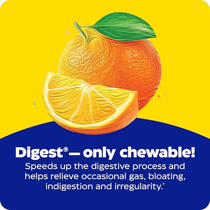 Enzymedica Digest Complete Chewable, Digestive Enzymes, Orange Flavor, 60 Tablets