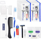 Basic Toiletry Kits, Individually Packed, Personal Hygiene Bulk Homeless Care Package Supplies
