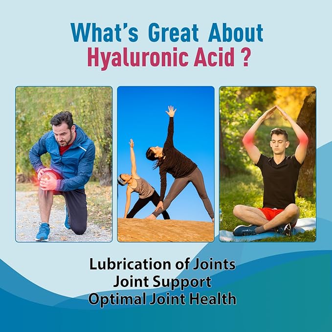 Hyaluronic Acid Gummies, Hyaluronic Acid Supplements with Vitamin C & Biotin 5000mcg for Skin, Hair, Nails Health, Joints Supplements for Women & Men, Low Sugar, Vegan, Non-GMO, 60 Counts