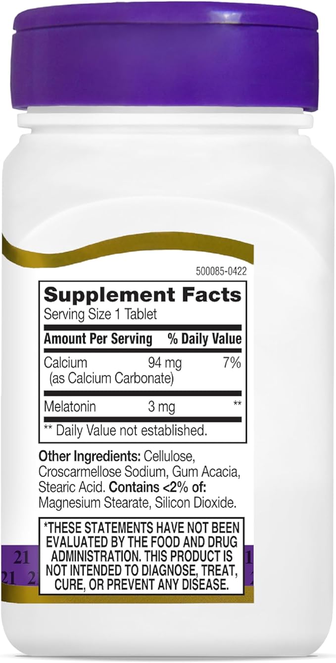 21st Century Melatonin 3 mg Tablets, 90 Count