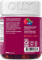 OLLY Women's Daily Multivitamin Gummy, Vitamins A, D, C, E, Biotin, Folic Acid, Adult Chewable Vitamin, Berry Flavor, 65 Day Supply - 130 Count