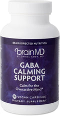 BRAINMD Dr Amen GABA Calming Support - 90 Capsules - Promotes Relaxation - Contains Magnesium, Vitamin B6 & Lemon Balm - 90 Servings