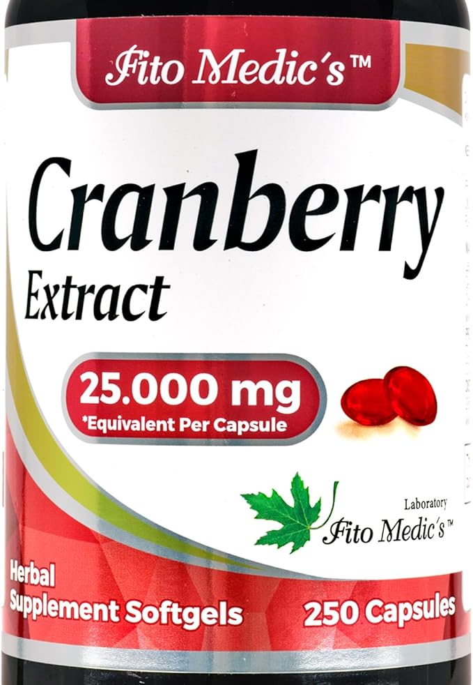FITO MEDIC'S Lab Cranberry Supplement, 250 Softgels, Cranberry Extract Formula